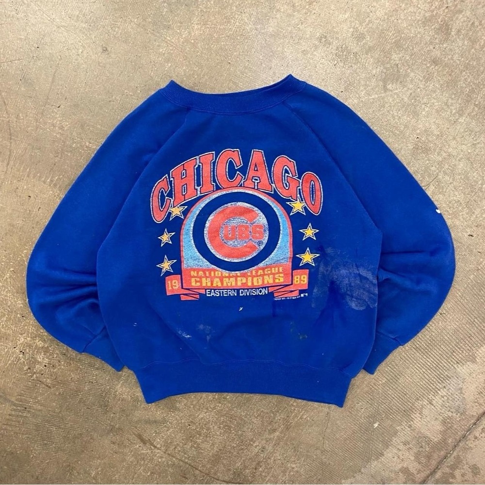 Vintage Chicago Cubs 1989 National League Champions MLB Baseball Sweatshirt M